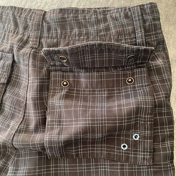 Fox Original Men's Plaid Black/Blue Shorts Size 27 - Picture 10 of 10